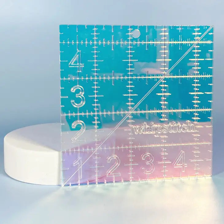 4.5" Square Iridescent Quilting Ruler