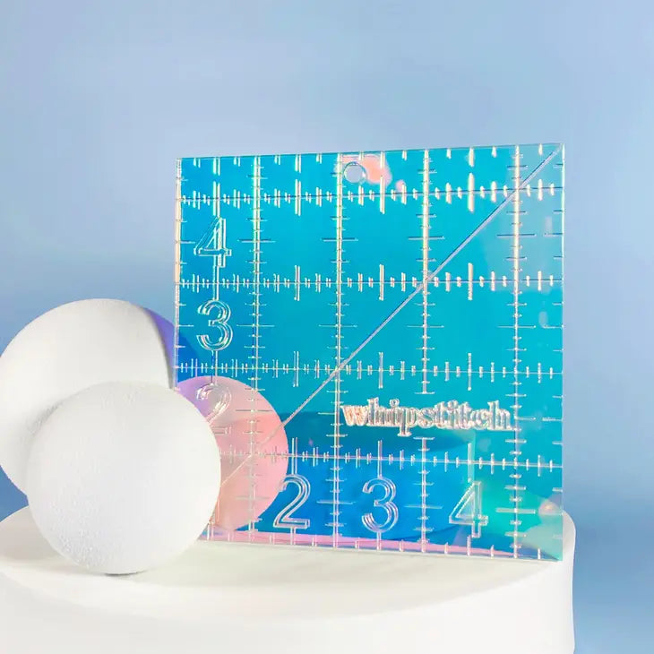 4.5" Square Iridescent Quilting Ruler