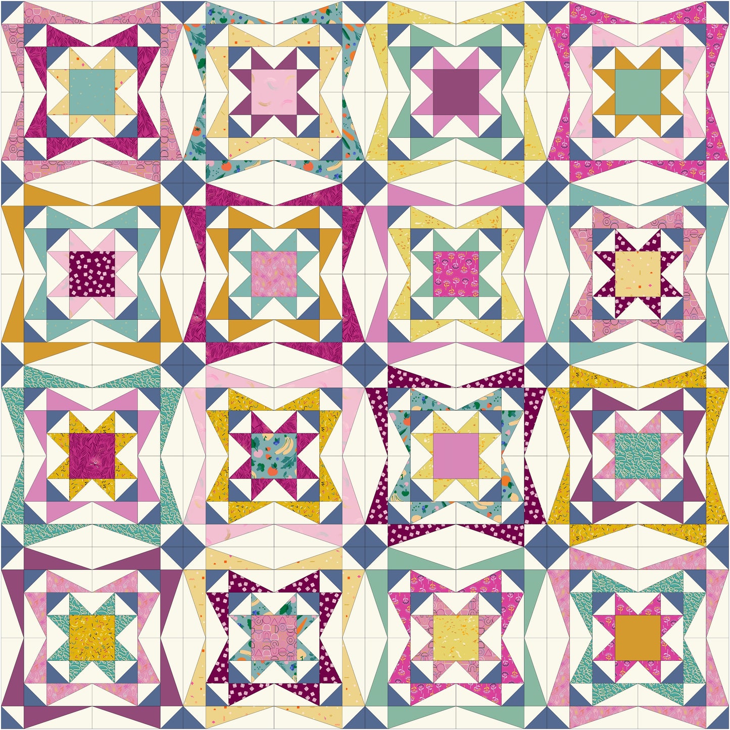 Sunkissed Stars Quilt Kit (90's Kid)