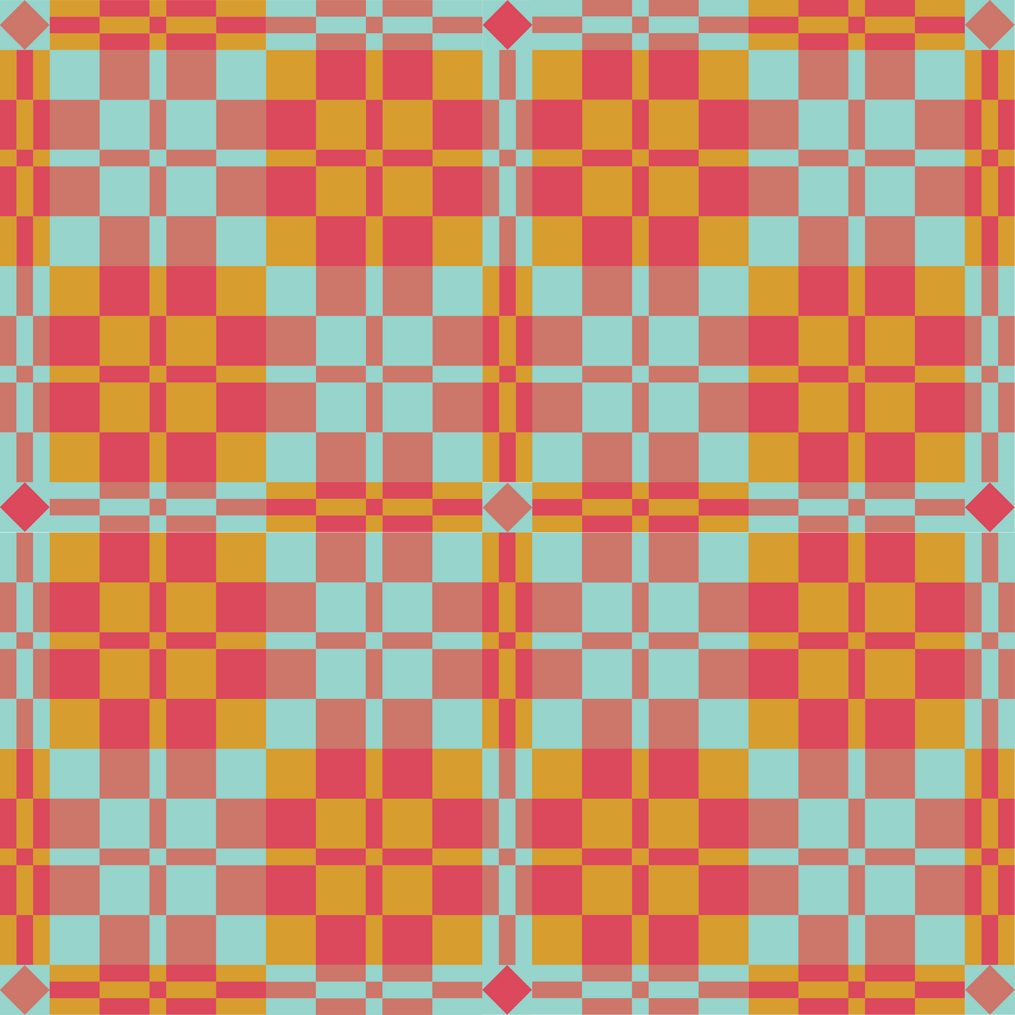 Garden Party Plaid Quilt Kit (Hibiscus)