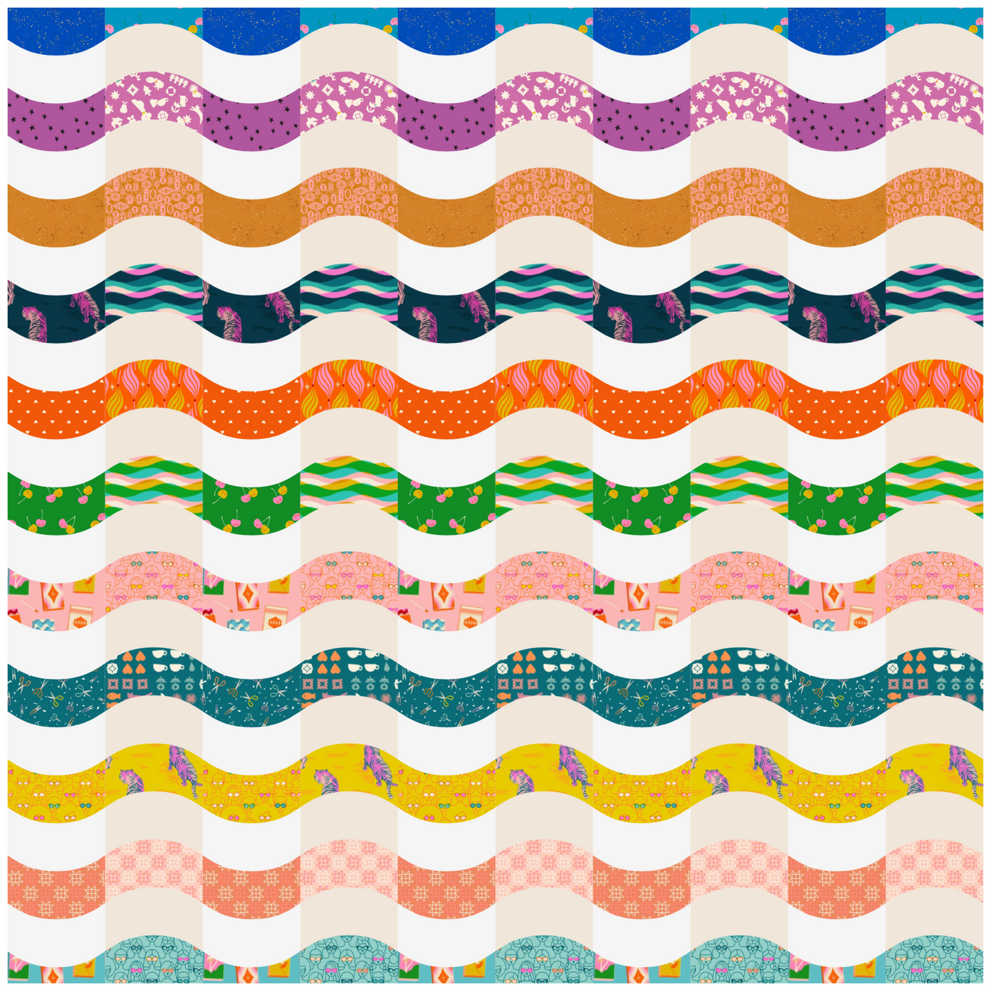 Ripple Chips Quilt Kit (Ruby Star Superfan)