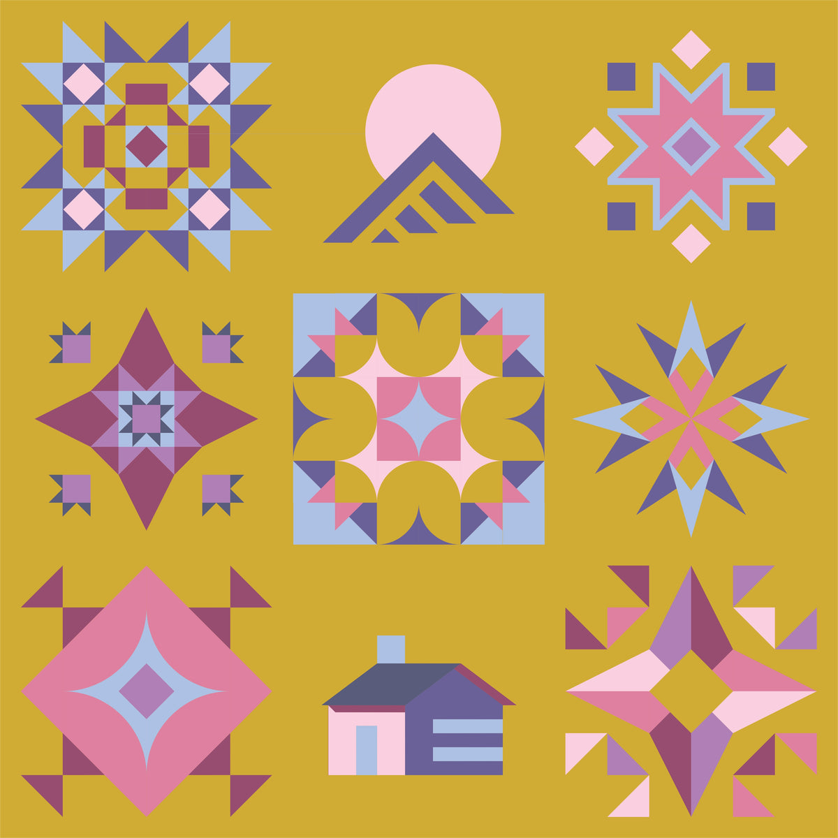 Solstice Sampler 2026 Quilt Kit (Golden Hour)
