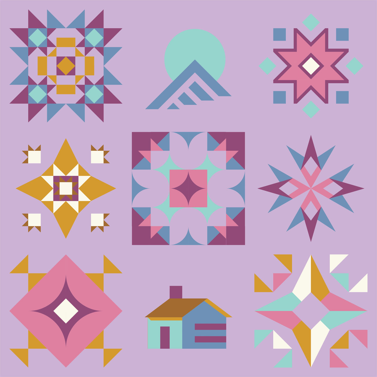 Solstice Sampler 2026 Quilt Kit (Girly-Pop)