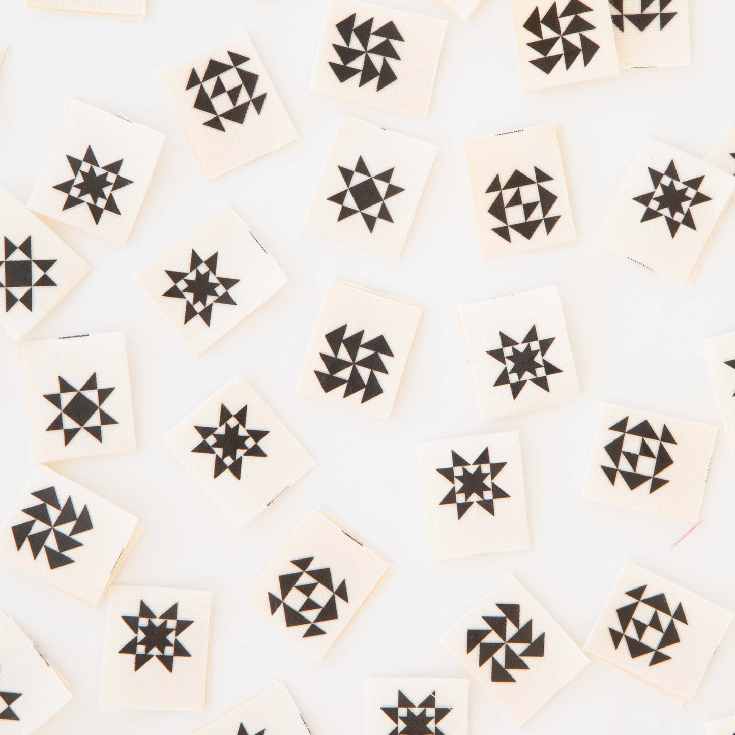 Black Quilt Block Organic Cotton Quilt Labels - Multipack