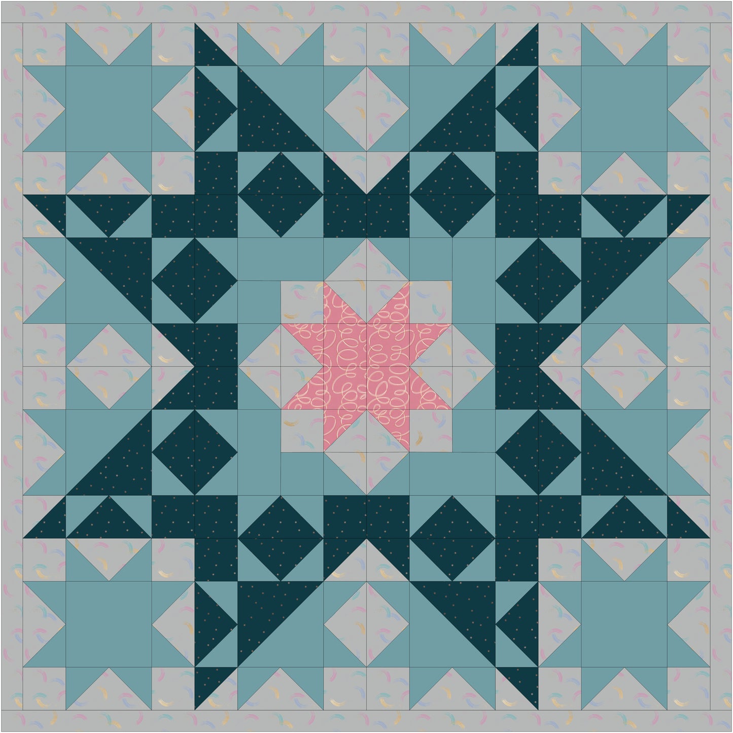 Sawtooth Starshine Quilt Kit (Fairy Godmother)