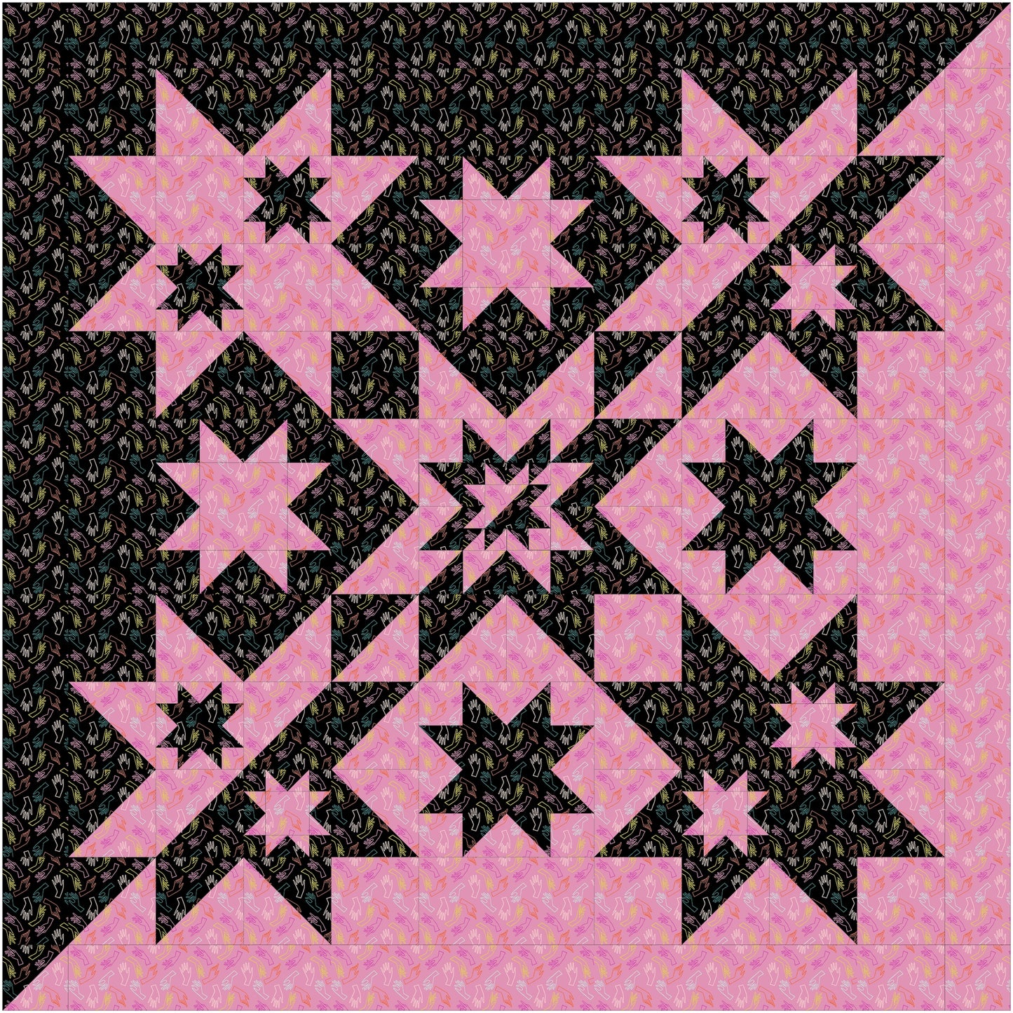 Split Personality Quilt Kit (Gestures)
