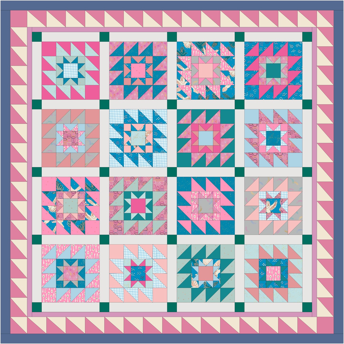 Stella Rose Quilt Kit (Bubblegum)