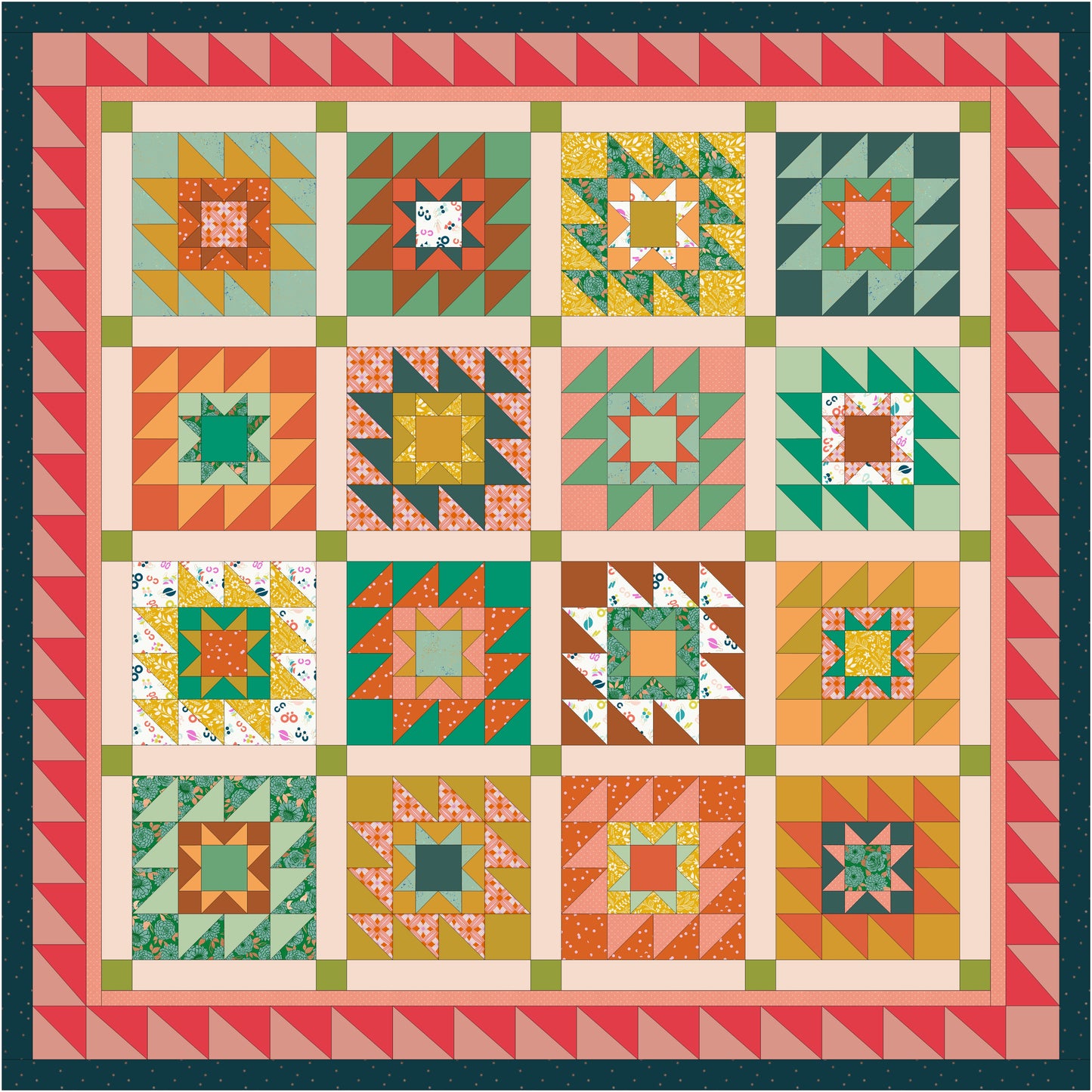 Stella Rose Quilt Kit (Cactus Garden)