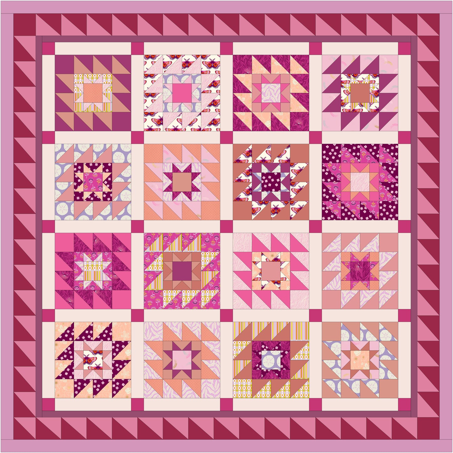 Stella Rose Quilt Kit (Pink Dreams)