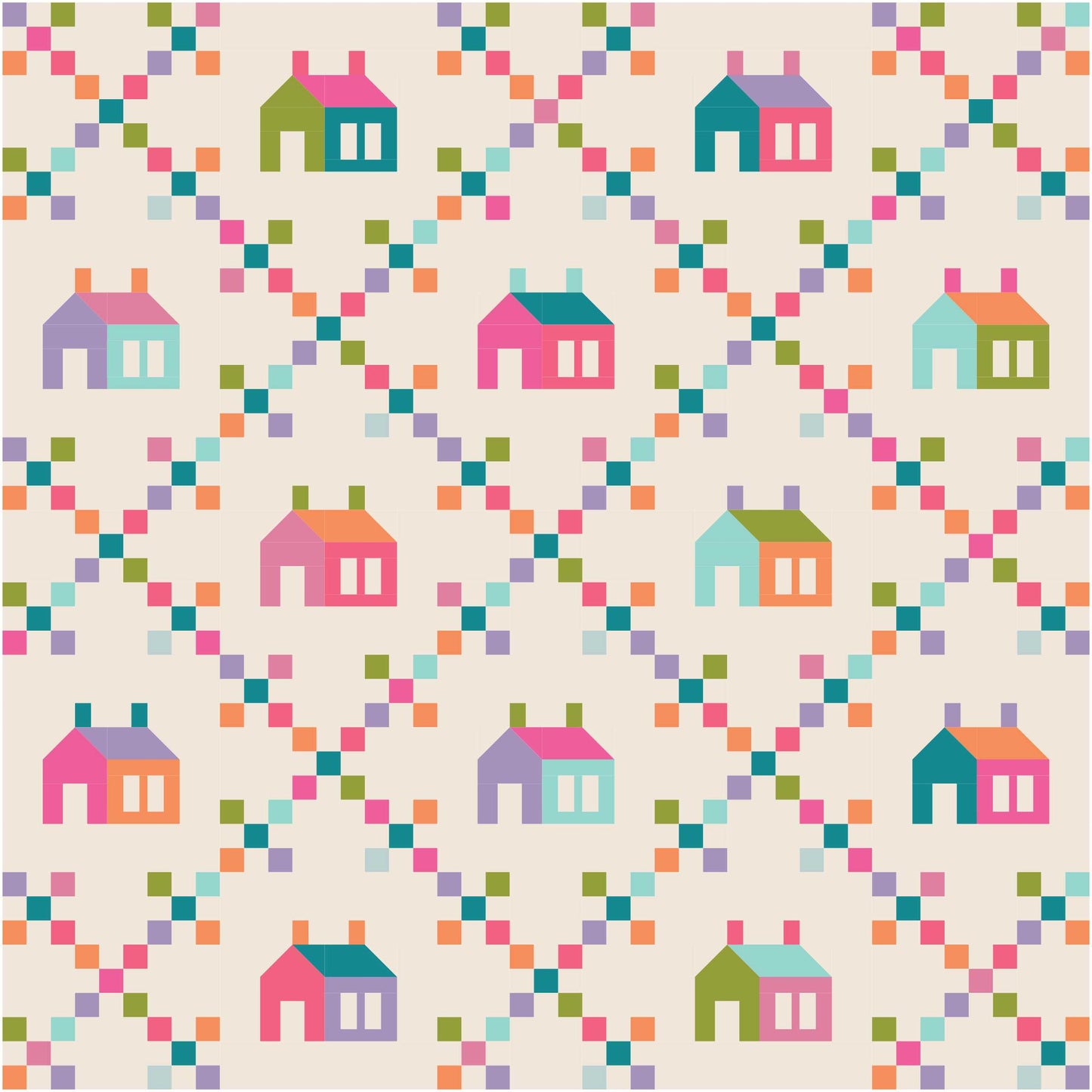 Sugar House Quilt Kit (Block Party)