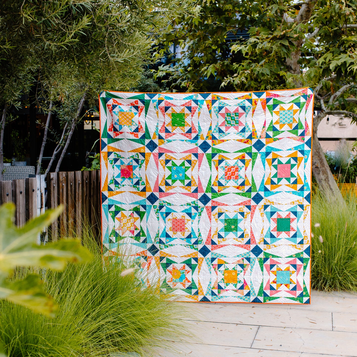 Sunkissed Stars Quilt Pattern (Paper Format)