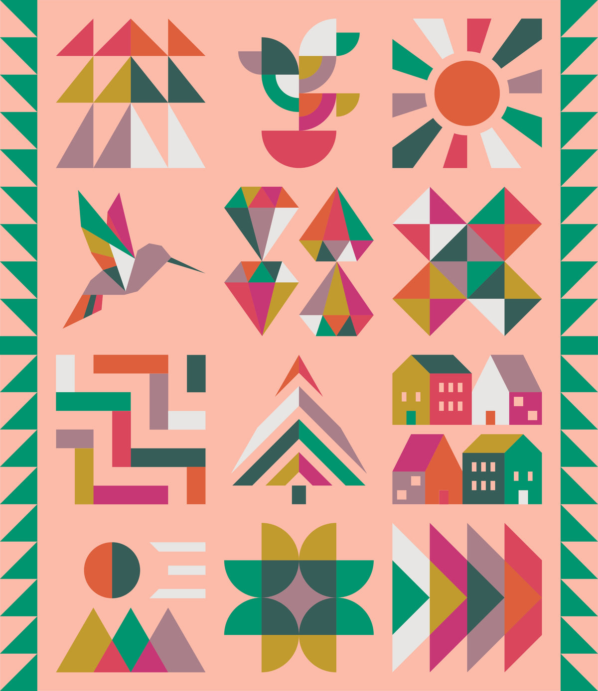Hand + Soul 2027 Quilt Kit (Tropical Hideaway)