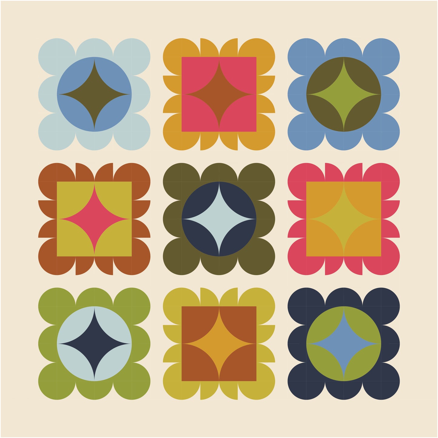 Vintage Bling Quilt Kit (Kona Coast)