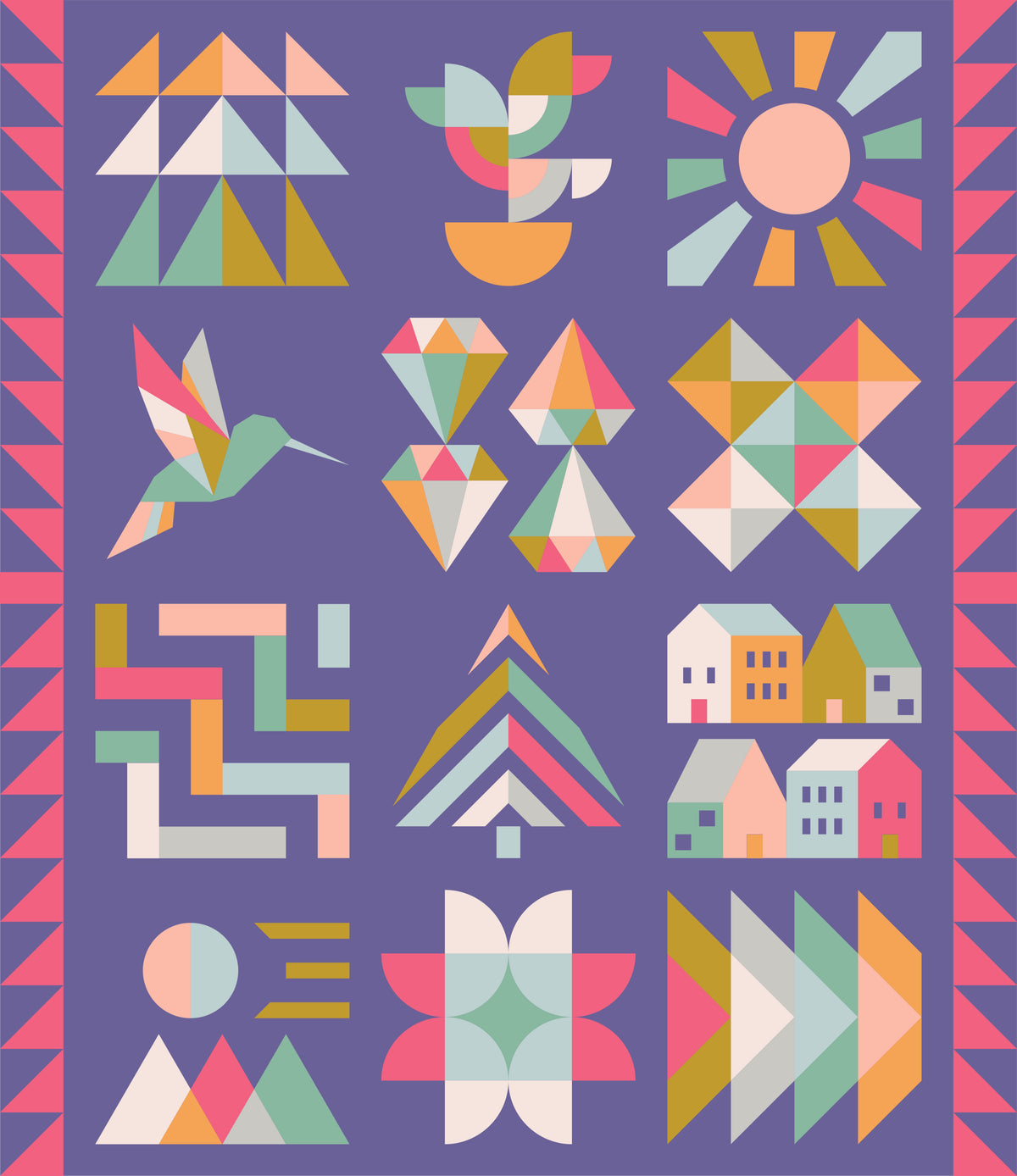 Hand + Soul 2027 Quilt Kit (Violet Rush)