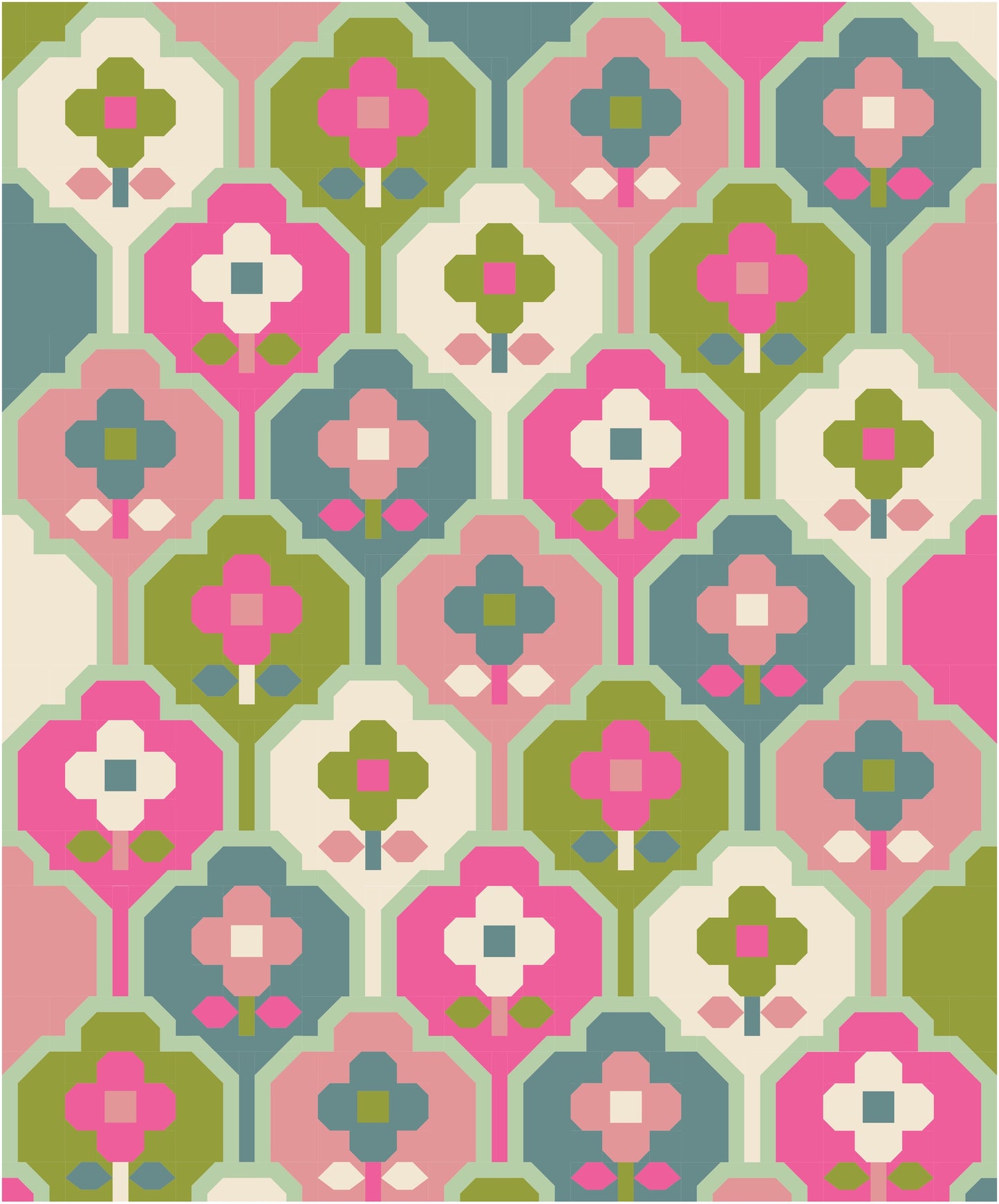 Wallflower Quilt Kit (Preppy Girl)