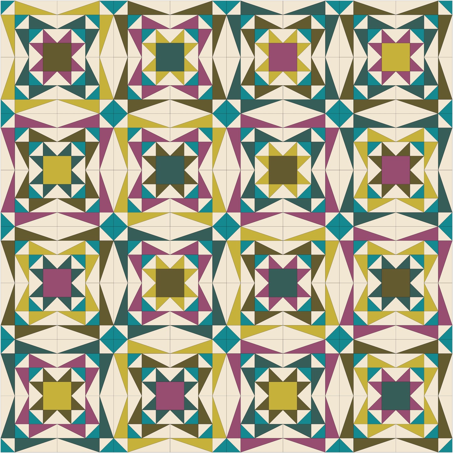 Sunkissed Stars Quilt Kit (Witches Brew)