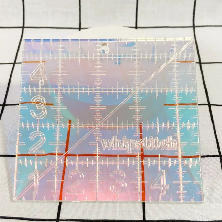 4.5" Square Iridescent Quilting Ruler