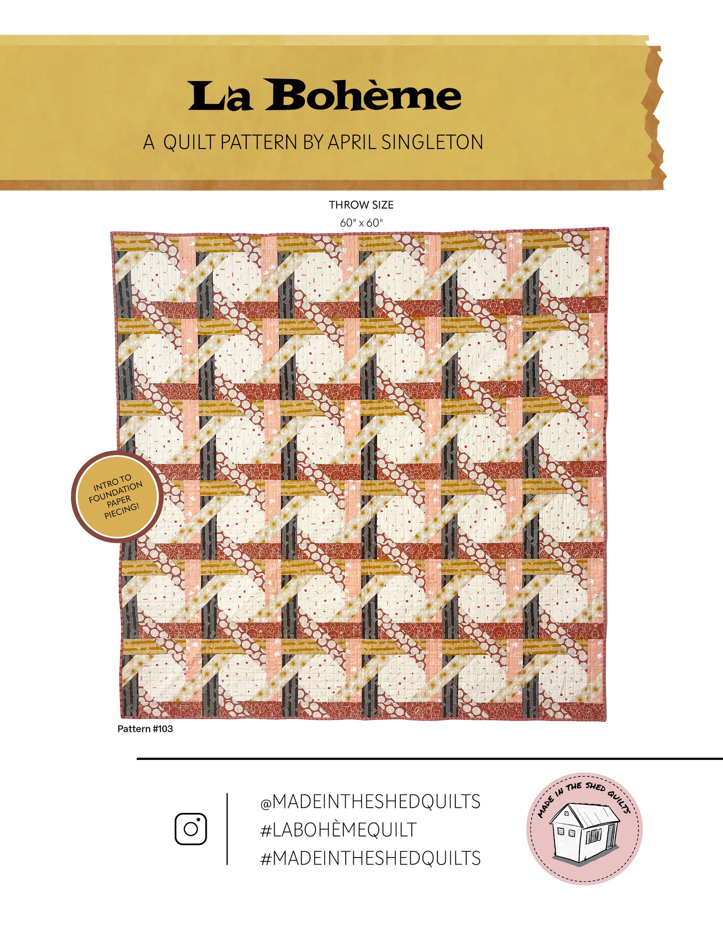 La Bohème Quilt Pattern (PDF Download)