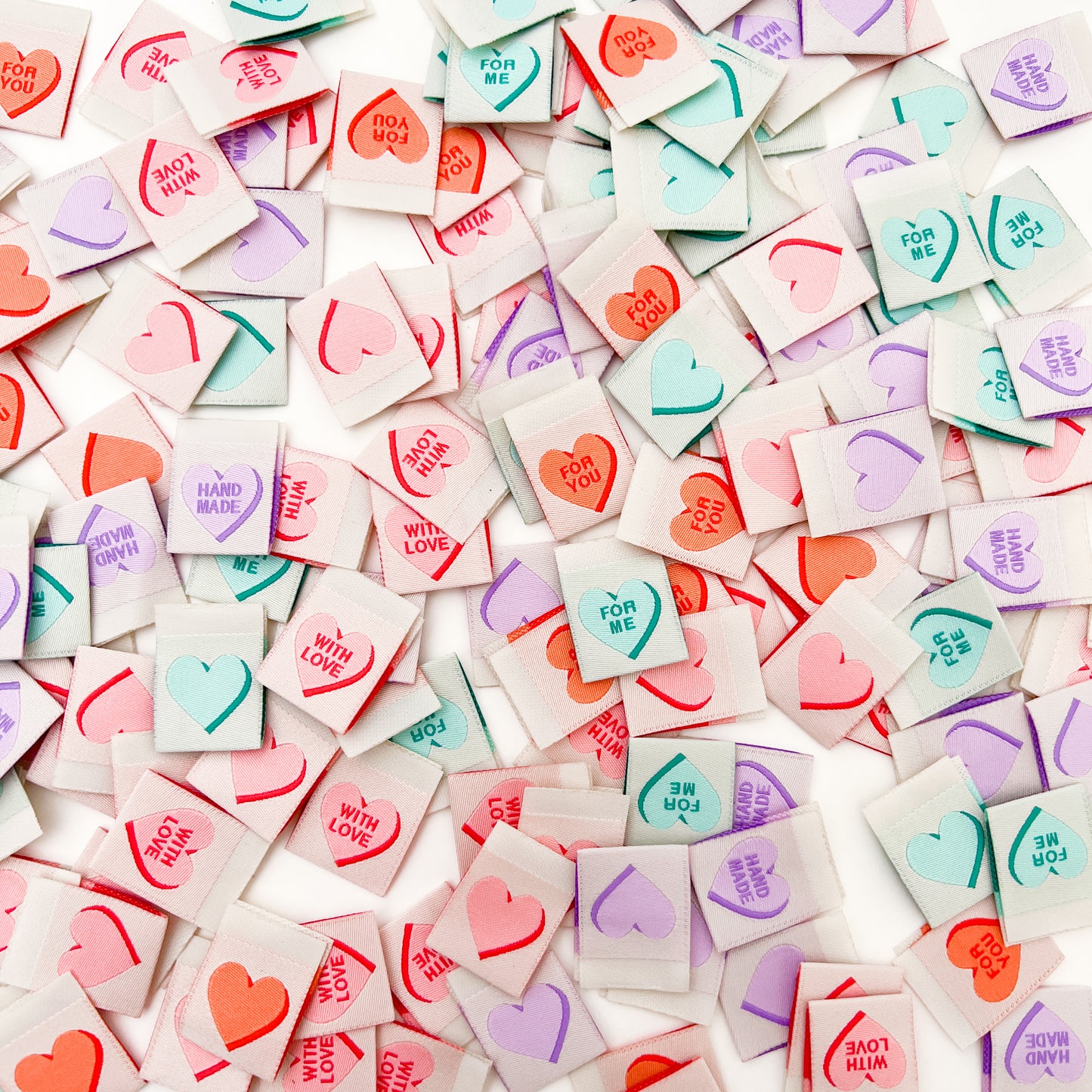 Valentine's Day Candy Heart Quilt Labels