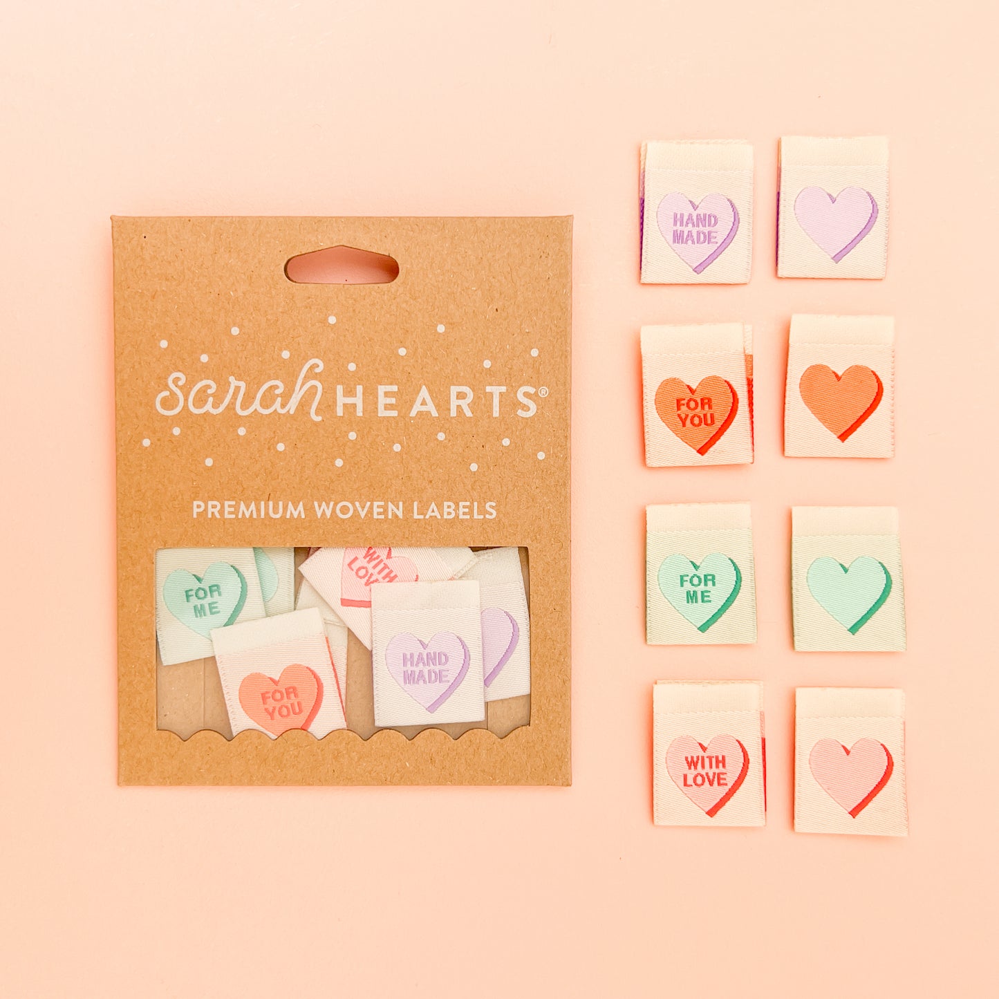 Valentine's Day Candy Heart Quilt Labels