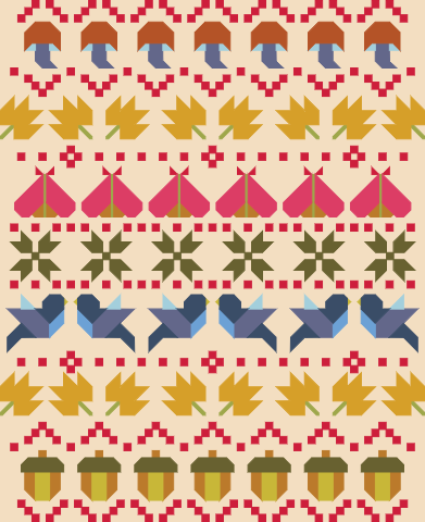 Fair Isle Forest Block of the Month Quilt Kit (Sweater Weather) - PREORDER