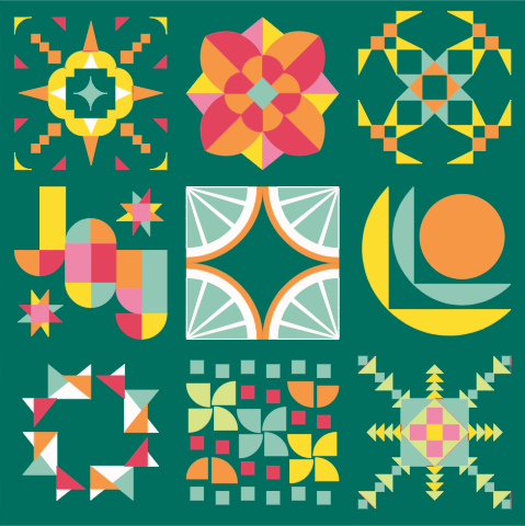 Solstice Sampler Quilt Kit (Holly Jolly)