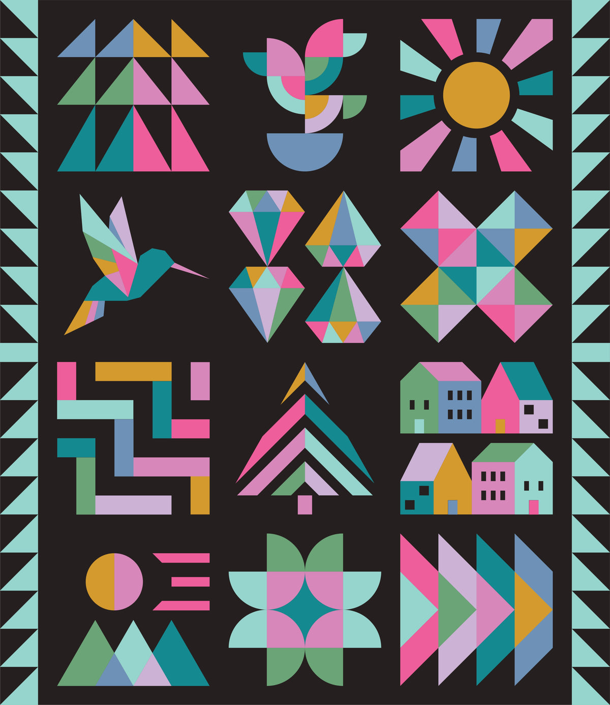 Hand + Soul 2027 Quilt Kit (Black Light)