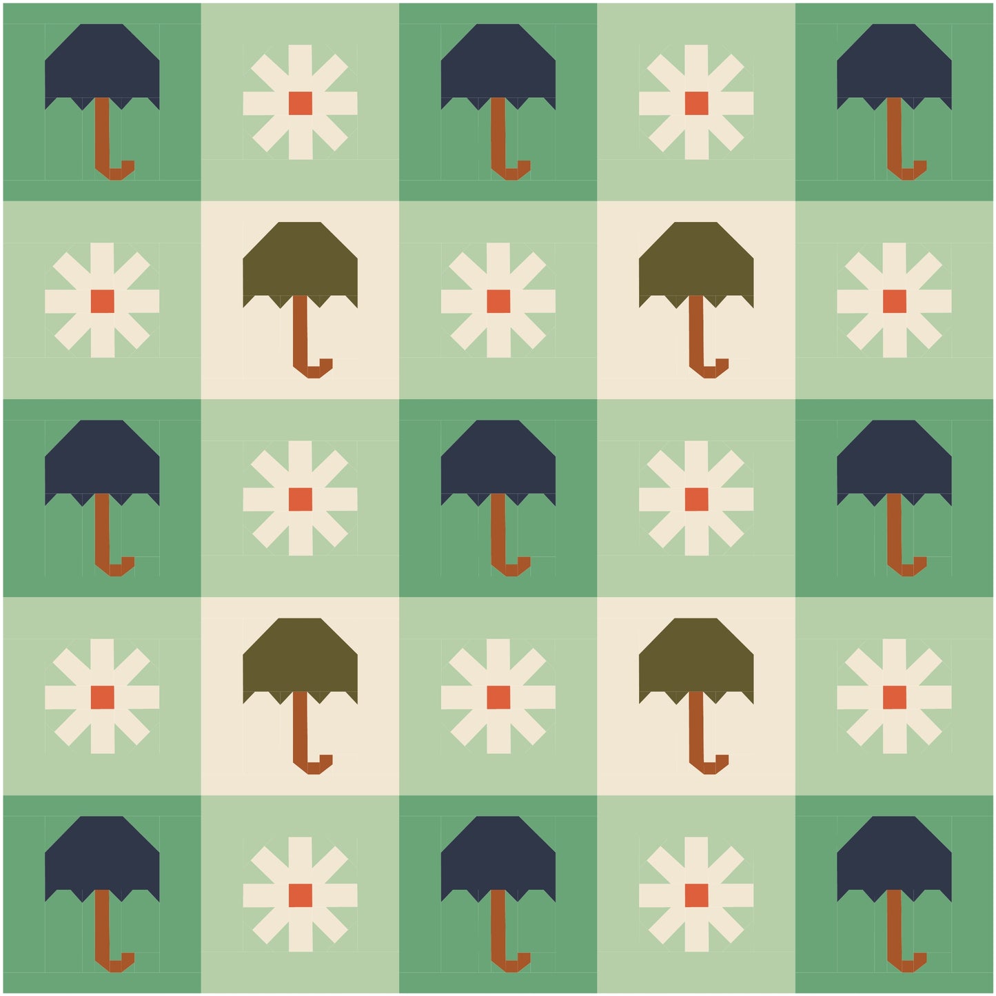 Chance of Rain Quilt Kit (Green)
