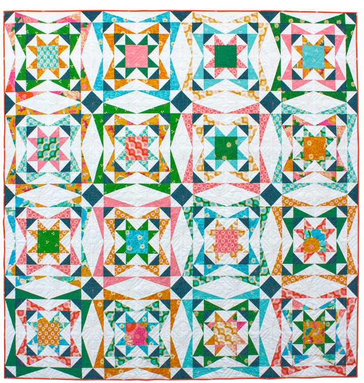 Sunkissed Stars Quilt Pattern (PDF Download)