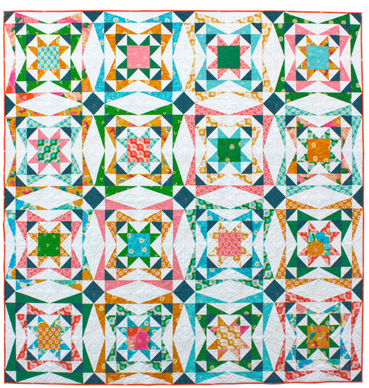 Sunkissed Stars Quilt Pattern (PDF Download)