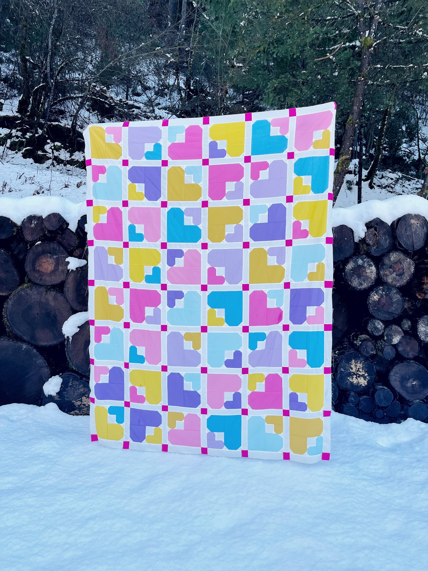 Marked With a Heart Quilt Pattern (PDF Download)