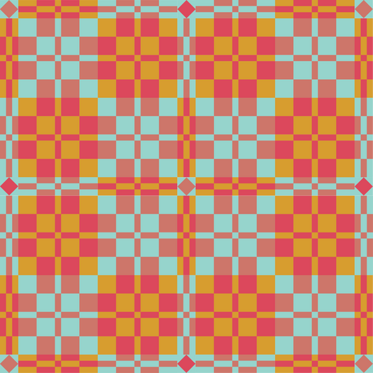 Garden Party Plaid Quilt Kit (Hibiscus)