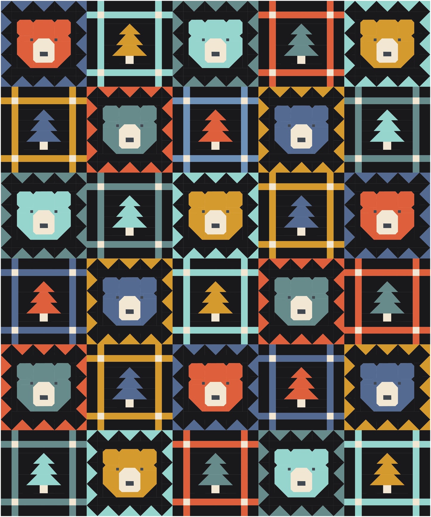 Grizzly Grove Quilt Kit (After Dark)