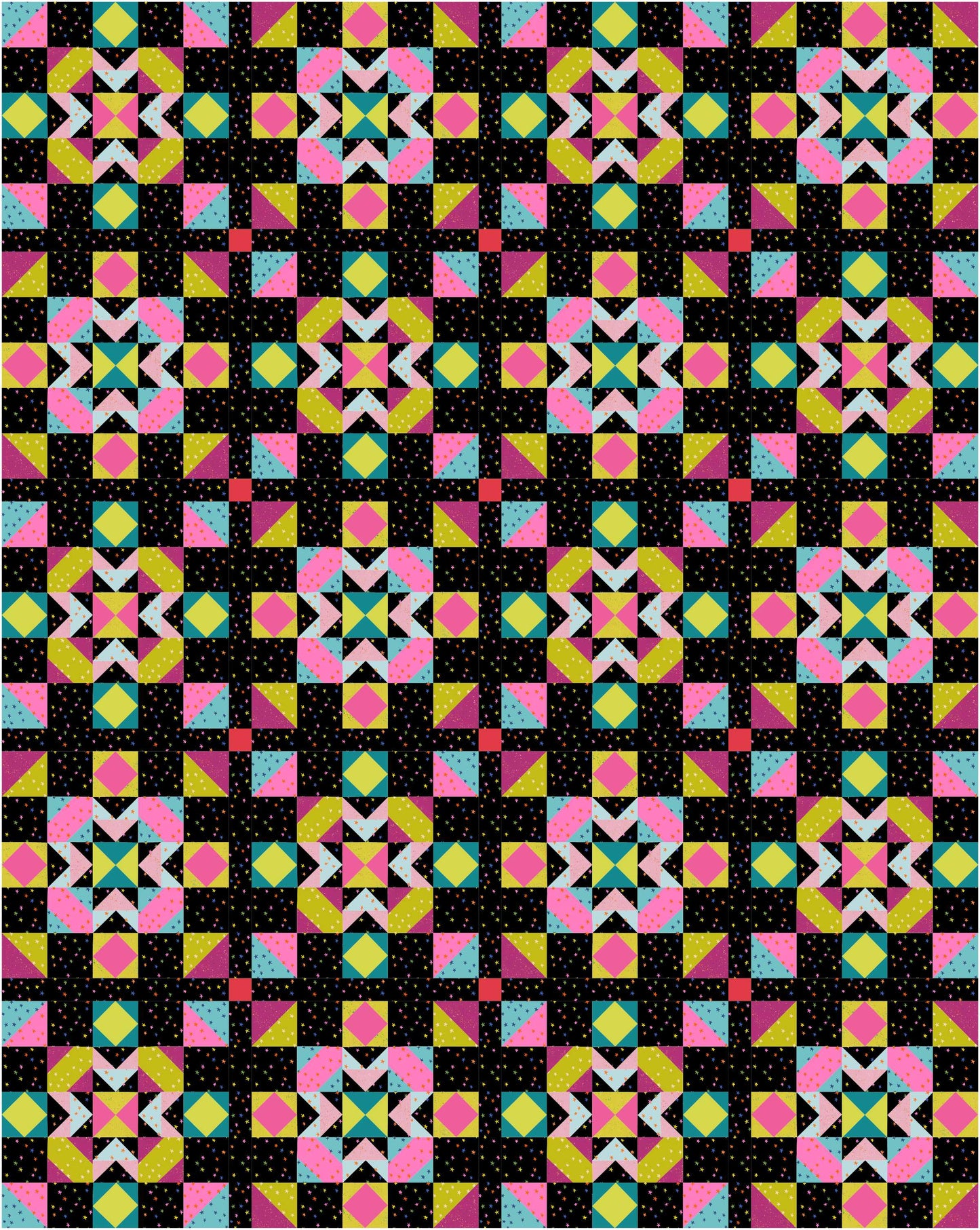 Azalea Valley Quilt Kit (Neon Dahlia)
