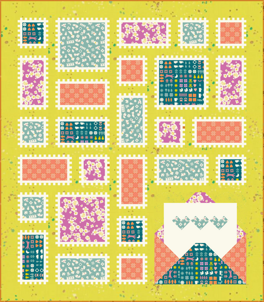 Happy Mail Quilt Kit (Papercuts 2 - Citron)