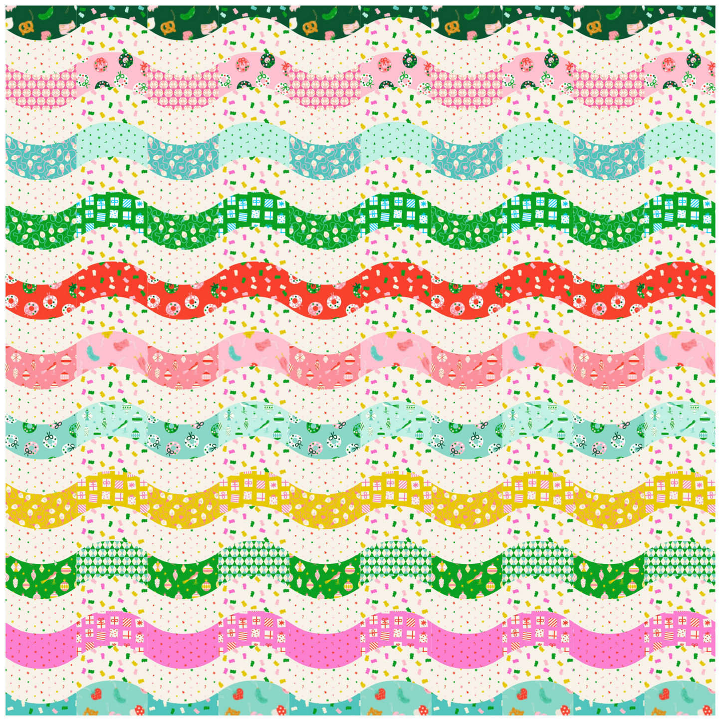 Ripple Chips Quilt Kit (Merry Happy)