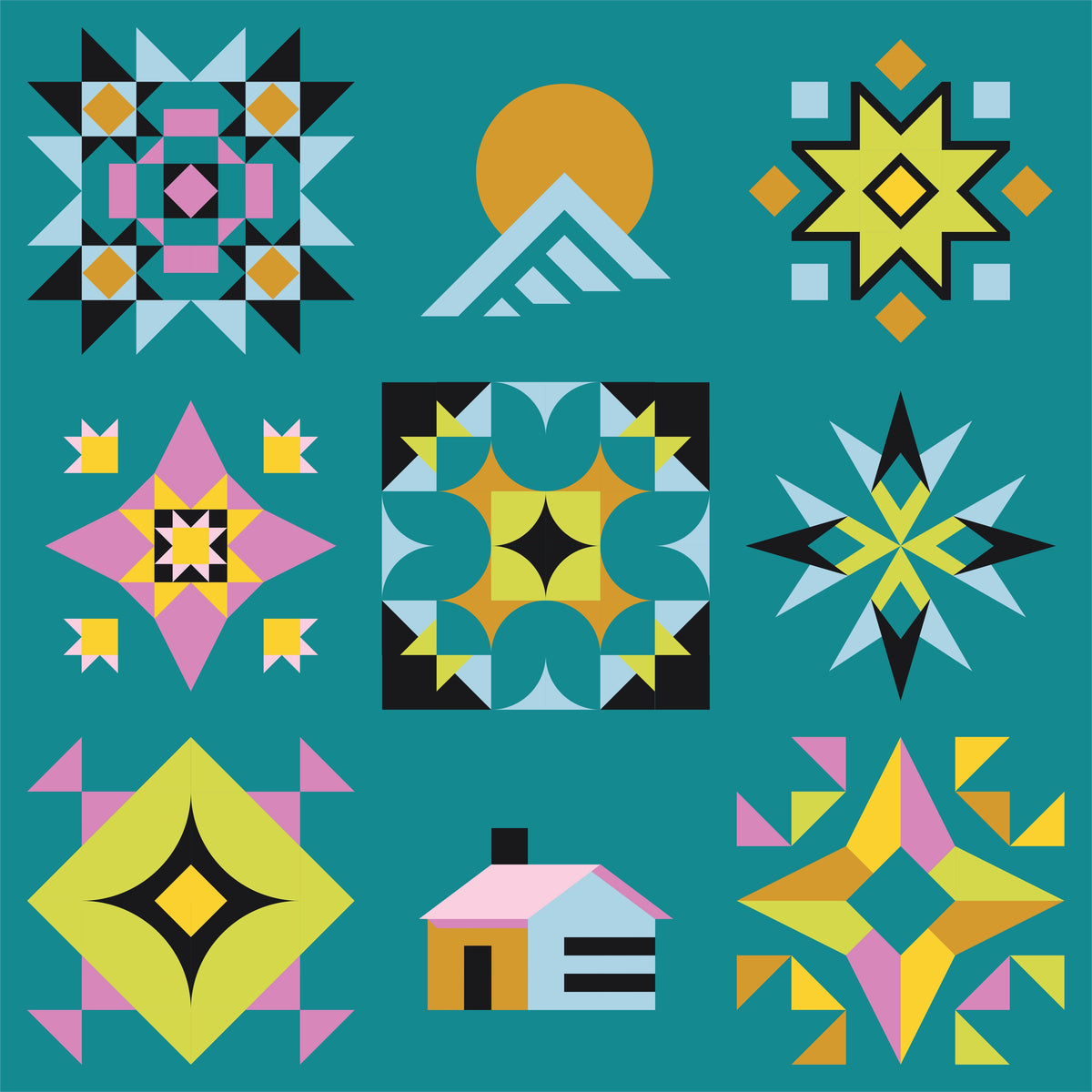 Solstice Sampler 2026 Quilt Kit (Fall Fest)