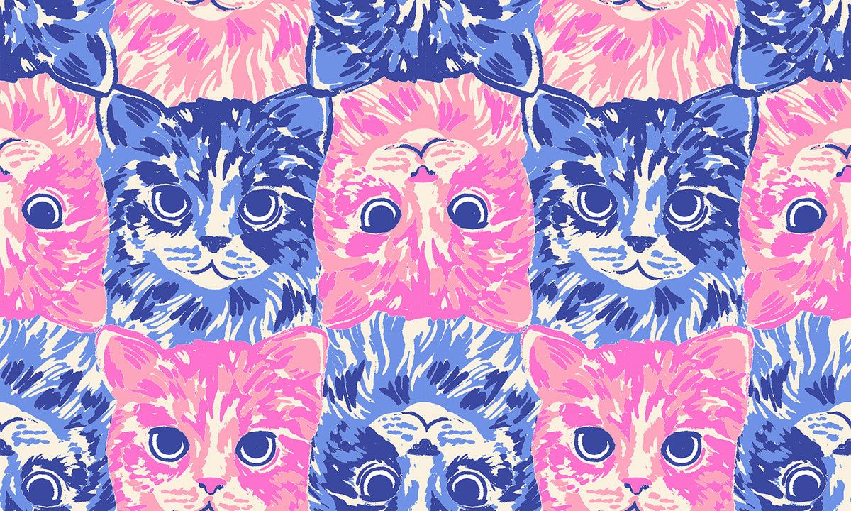 Cat Checkers - Lindley Blue - PREORDER