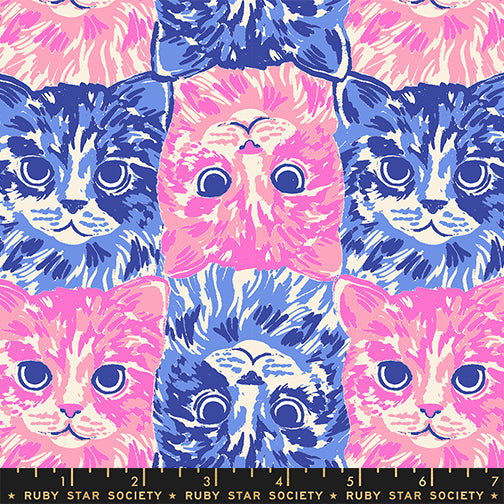 Cat Checkers - Lindley Blue - PREORDER