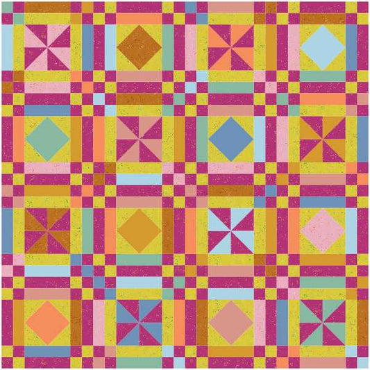 Fairgrounds Quilt Kit (Raspberry Limeade)