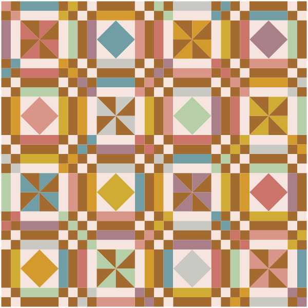 Fairgrounds Quilt Kit (Salt Water Taffy)