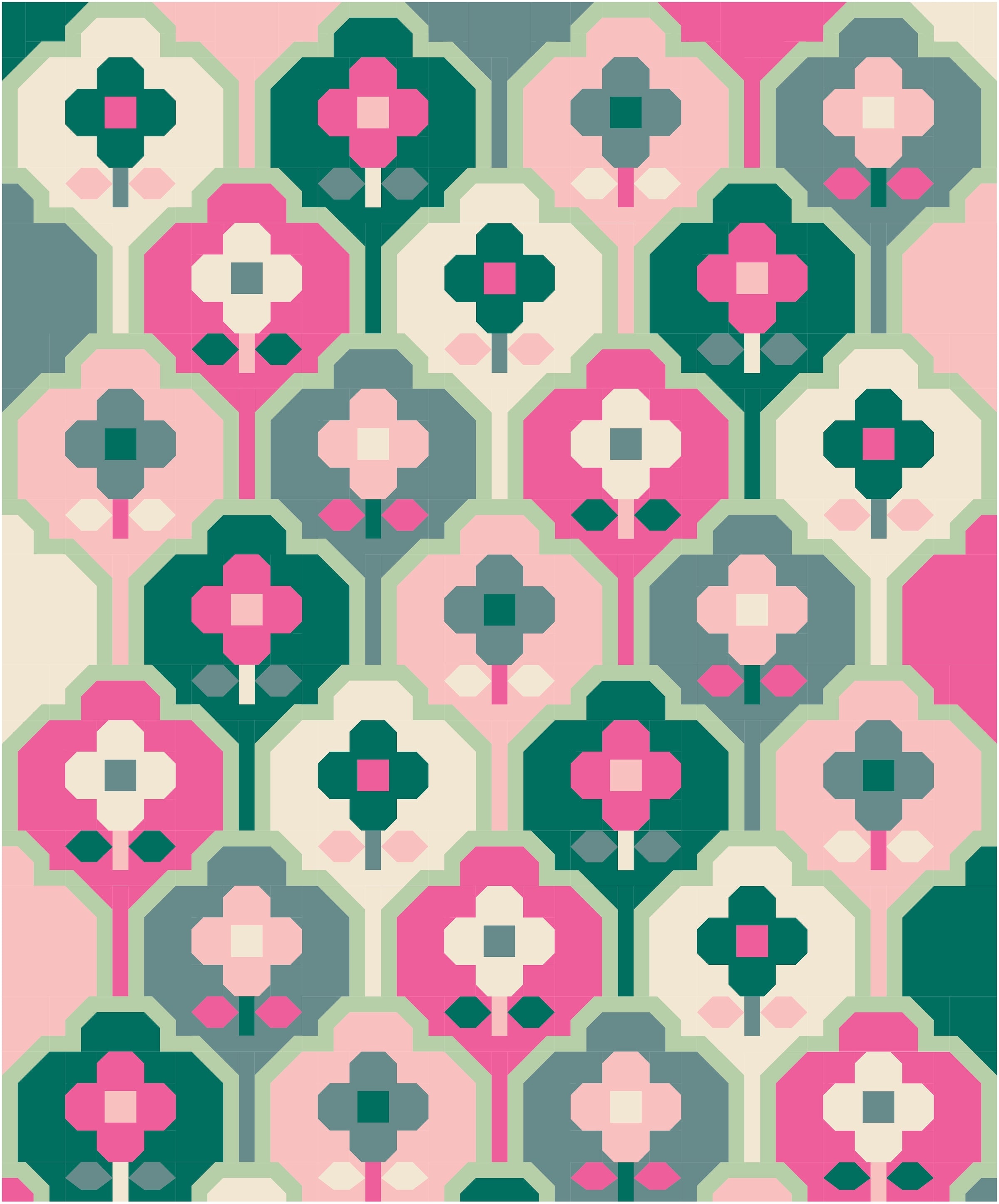High Tea Quilt Patterns Wallflower Quilt Kit (Afternoon Tea) – Made In The Shed Quilts