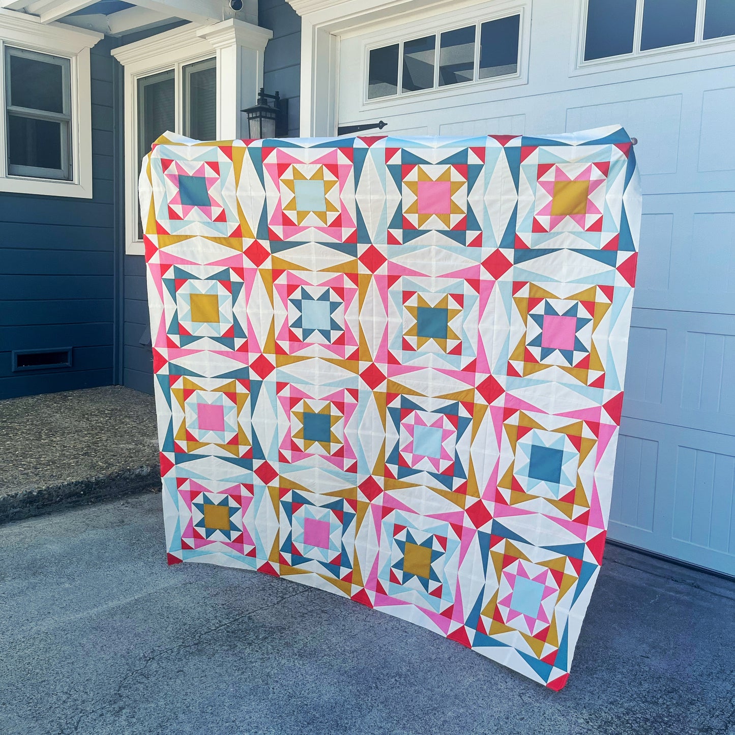 Sunkissed Stars Quilt Pattern (PDF Download)