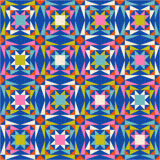 Sunkissed Stars Quilt Kit (Dark Starry)