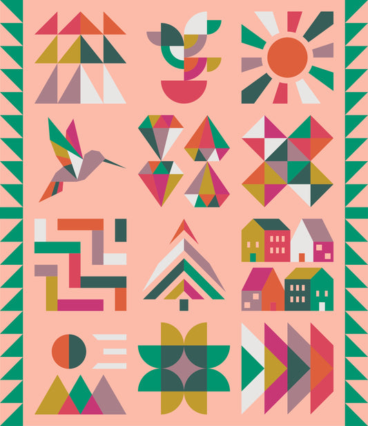 Hand + Soul 2027 Quilt Kit (Tropical Hideaway)