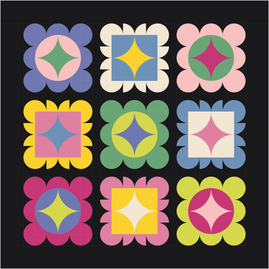 Vintage Bling Quilt Kit (Black Light)
