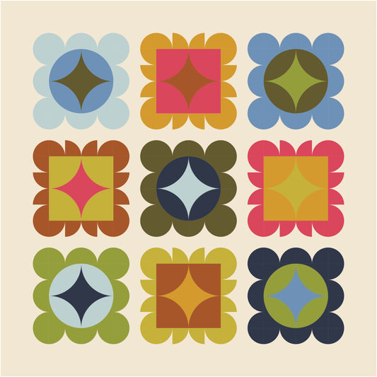 Vintage Bling Quilt Kit (Kona Coast)