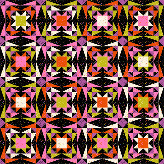 Sunkissed Stars Quilt Kit (Black Starry)