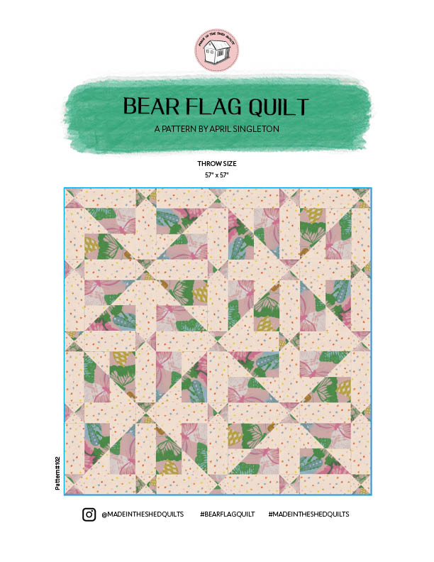 Bear Flag Quilt Pattern (PDF Download)